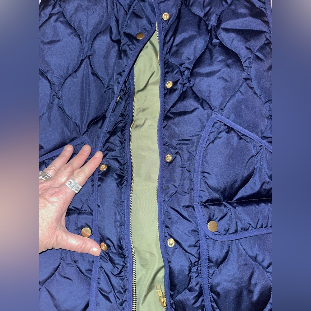J. CREW πSignature Puffer Vest, PRIMALOFT, Navy Blue, BEAUTIFUL! NWOT, Size XXL - Picture 5 of 7